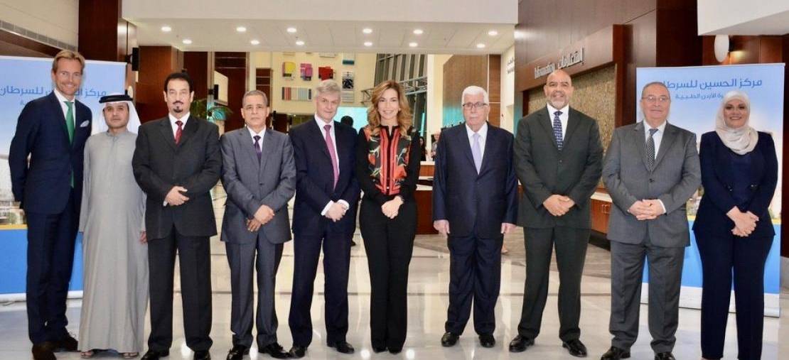 وفد رفيع المستوى من ممثلين للبعثات الدبلوماسية والمنظمات الدولية يزور مركز الحسين للسرطان