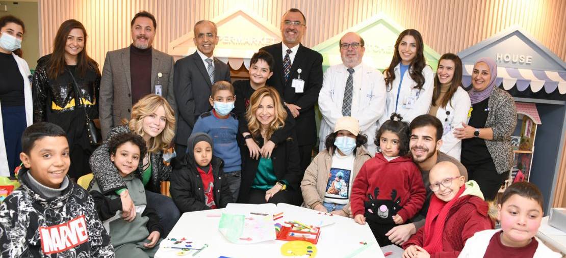 سمو الأميرة غيداء طلال تفتتح غرفة الألعاب المجددة في مركز الحسين للسرطان