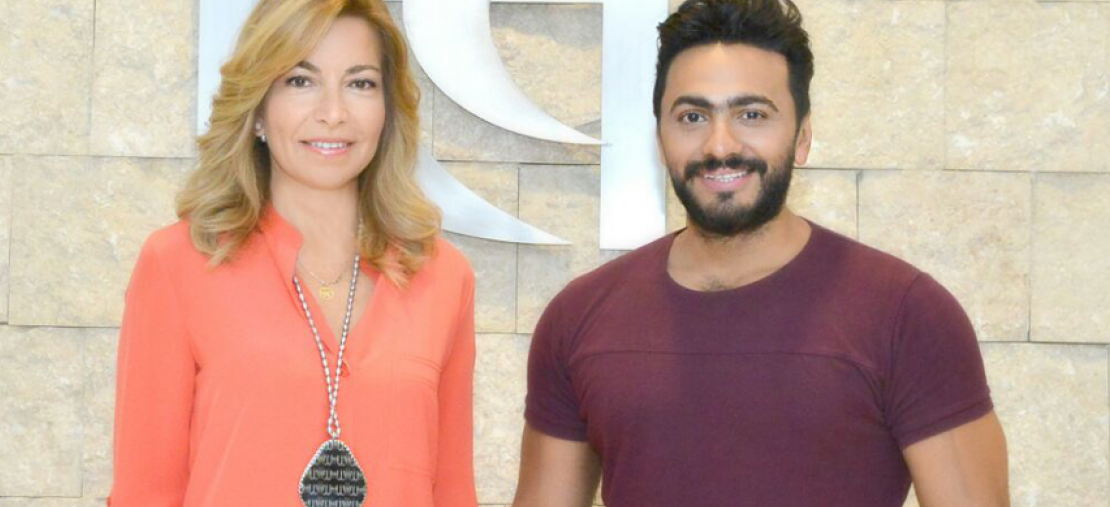 The visit of the Egyptian artist, Tamer Hosni, at the King Hussein Cancer Center (Arabic)